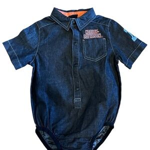 Harley-Davidson Black Denim Creeper  size 24m
